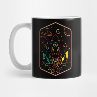 Rocket space monoline Mug